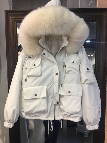 2021 new large natural skin with hood women's winter 90% white down female parka loose oversensive dwaterproof water jacket wz7g, Black
2021 new large natural skin with hood women's winter 90% white down female parka loose oversensive dwaterproof water jacket wz7g, Black