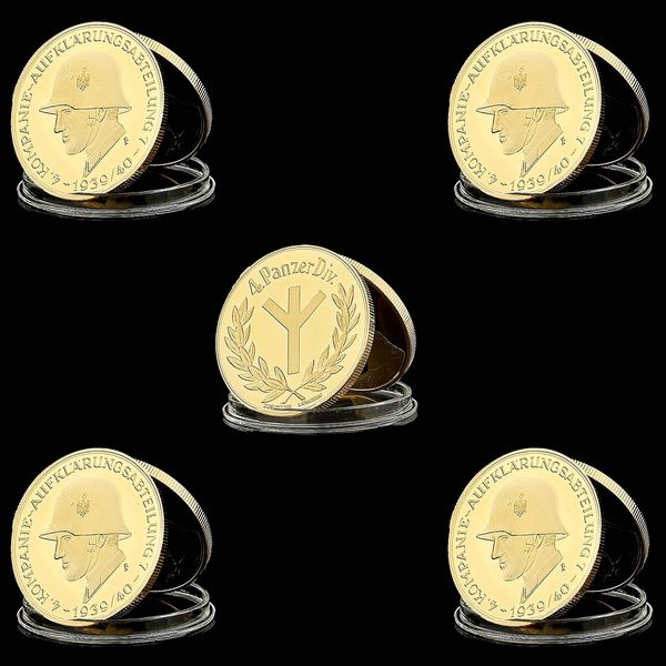 5pcs military craft soldier kompanie aufklarungsabteilung 4 panzerdiv challenge gold plated coin
5pcs military craft soldier kompanie aufklarungsabteilung 4 panzerdiv challenge gold plated coin