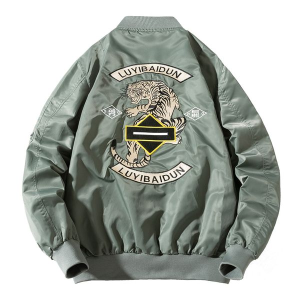 2021 new tiger man embroidered military flight casual fashion baseball jacket youth streetwear autumn cijn vvt2, Black;brown
2021 new tiger man embroidered military flight casual fashion baseball jacket youth streetwear autumn cijn vvt2, Black;brown