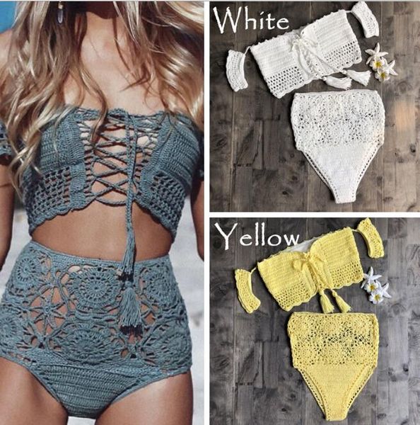 handmade crochet hollow strap bikini european and american beach ladies swimsuit suit, White;black
handmade crochet hollow strap bikini european and american beach ladies swimsuit suit, White;black
