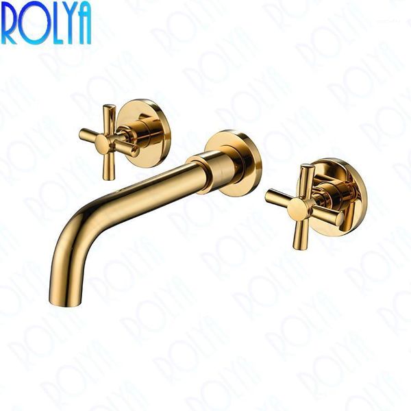 bathroom sink faucets rolya double cross handles golden faucet in wall mounted basin mixer tap set1
bathroom sink faucets rolya double cross handles golden faucet in wall mounted basin mixer tap set1