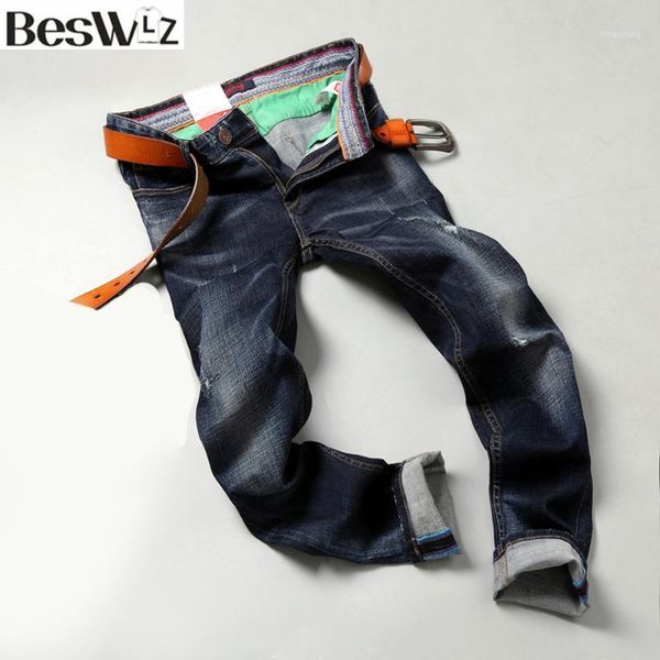 beswlz men denim jeans mid-weight straight slim male scratched jeans pants casual business style men blue ripped 95011
beswlz men denim jeans mid-weight straight slim male scratched jeans pants casual business style men blue ripped 95011