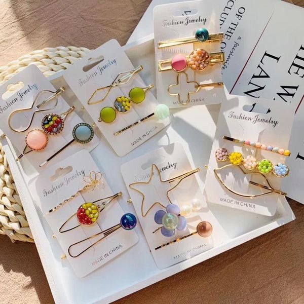 3pcs/set korean flowers geometric hair clips for women girls barrette pearl star hairpins colorful beads hair accessories female, Golden;silver
3pcs/set korean flowers geometric hair clips for women girls barrette pearl star hairpins colorful beads hair accessories female, Golden;silver