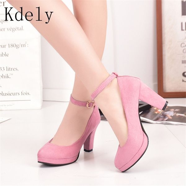 high heels women pumps platform suede shoes women ankle strap thick heeled ladies shoes comfortable working shoes y200326, Black
high heels women pumps platform suede shoes women ankle strap thick heeled ladies shoes comfortable working shoes y200326, Black