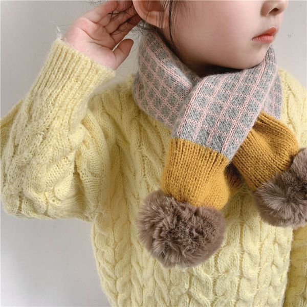 and korean boys children's scarf girls winter knitting wool plaid color matching warm cross neck hbfr, Red;brown
and korean boys children's scarf girls winter knitting wool plaid color matching warm cross neck hbfr, Red;brown