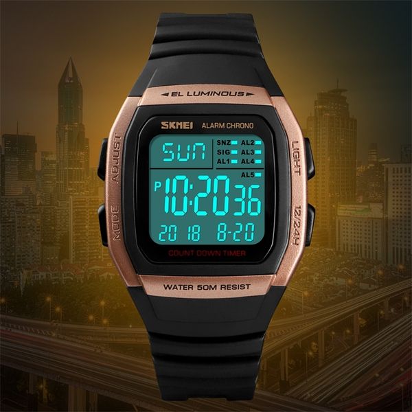 skmei fashion men watches sports digital watch waterproof alarm man wrist electronic clock men relogio masculino 201212, Slivery;brown
skmei fashion men watches sports digital watch waterproof alarm man wrist electronic clock men relogio masculino 201212, Slivery;brown