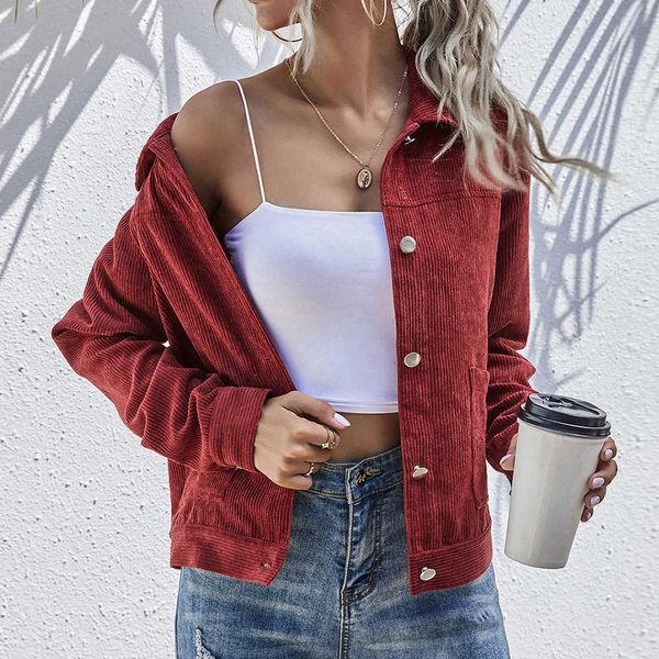 women's outerwear jacket autumn/winter street fashion self-cultivation retro harajuku corduroy urban casual wear ladies, Black;brown
women's outerwear jacket autumn/winter street fashion self-cultivation retro harajuku corduroy urban casual wear ladies, Black;brown