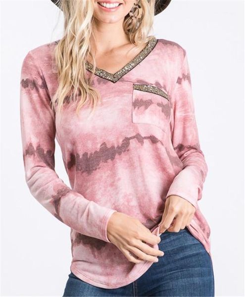 casual women clothing dropshipping autumn casual women tshirt tie dyed long sleeve v neck loose tees, White
casual women clothing dropshipping autumn casual women tshirt tie dyed long sleeve v neck loose tees, White