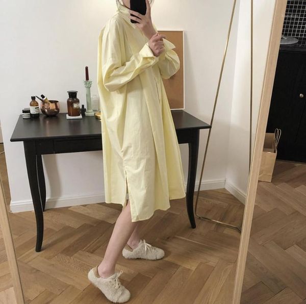 woman cotton shirt-dress1, White;black