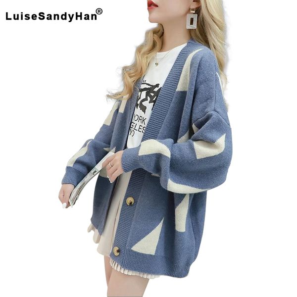 women sweater cardigan solid full sleeve geometric loose joker early autumn new knit jacket 201029, White;black
women sweater cardigan solid full sleeve geometric loose joker early autumn new knit jacket 201029, White;black
