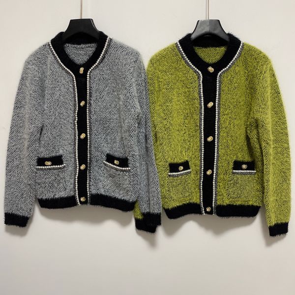 2020 fashion temperament small fragrance cardigan round neck thin mohair knit sweater slim fit trend soft and comfortable womens sweaters, White;black
2020 fashion temperament small fragrance cardigan round neck thin mohair knit sweater slim fit trend soft and comfortable womens sweaters, White;black