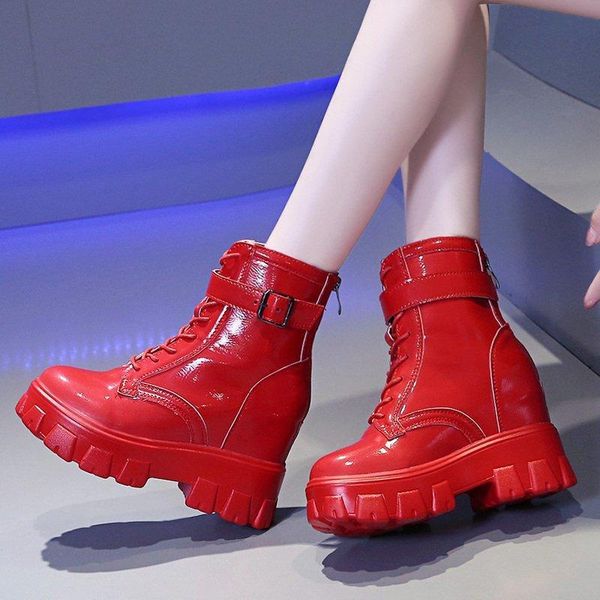 boots 2021 ankle women shoes lacing motorcycle wedges platform casual fashion punk short red, Black
boots 2021 ankle women shoes lacing motorcycle wedges platform casual fashion punk short red, Black