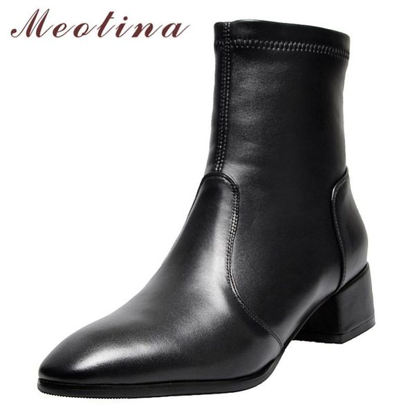 meotina ankle boots women shoes real leather high heel short boots round toe thick heels ladies autumn black khaki size 40
meotina ankle boots women shoes real leather high heel short boots round toe thick heels ladies autumn black khaki size 40