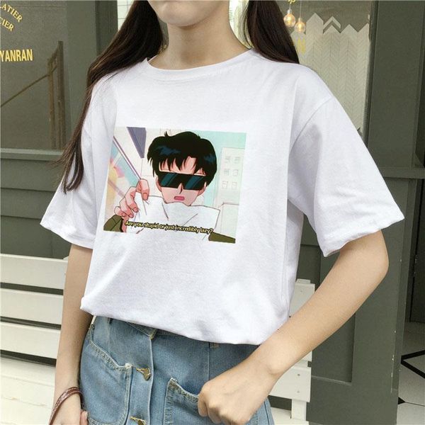 sailor moon cartoon print shirt cute interesting kawaii loose new fun women fashion harajuku ground guard print casual tee, White
sailor moon cartoon print shirt cute interesting kawaii loose new fun women fashion harajuku ground guard print casual tee, White