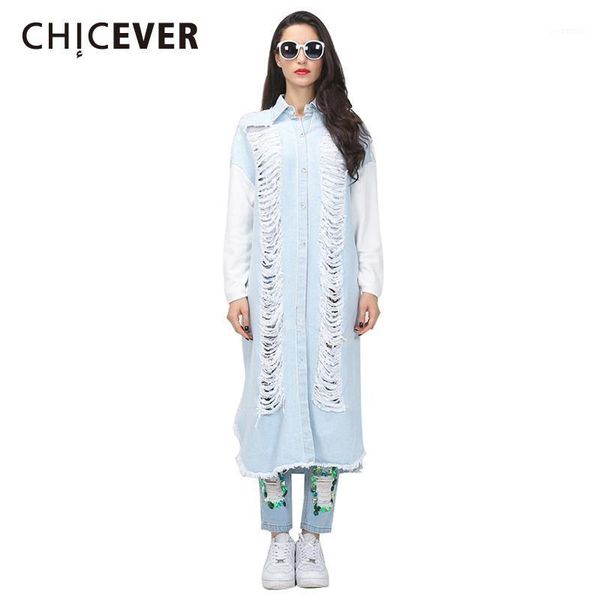 chicever patchwork denim female's windbreaker lapel long sleeve hole loose streetwear women coats 2021 fashion autumn new tide1, Tan;black
chicever patchwork denim female's windbreaker lapel long sleeve hole loose streetwear women coats 2021 fashion autumn new tide1, Tan;black