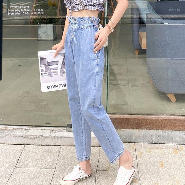 women's jeans denim korean large size l-8xl nine-point carrot brand blue pants bandage ruffled waist women's straight loose1
women's jeans denim korean large size l-8xl nine-point carrot brand blue pants bandage ruffled waist women's straight loose1