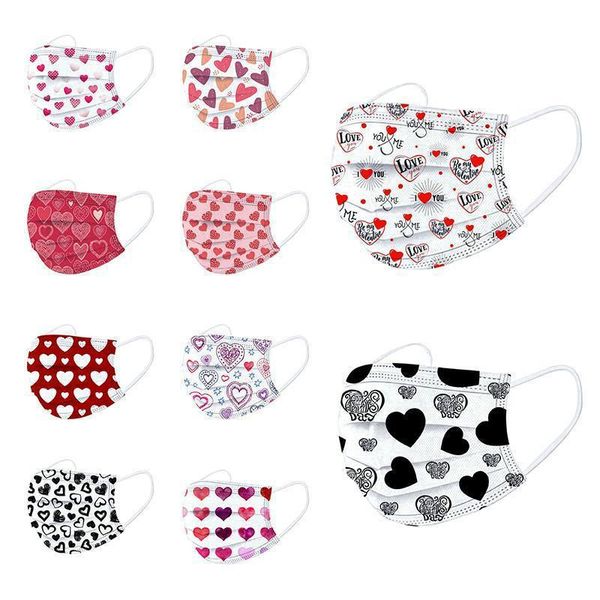 2021 valentines day gifts disposable mask women men designer face mask anti-dust cotton masks mouth cover party favor us stock 
2021 valentines day gifts disposable mask women men designer face mask anti-dust cotton masks mouth cover party favor us stock