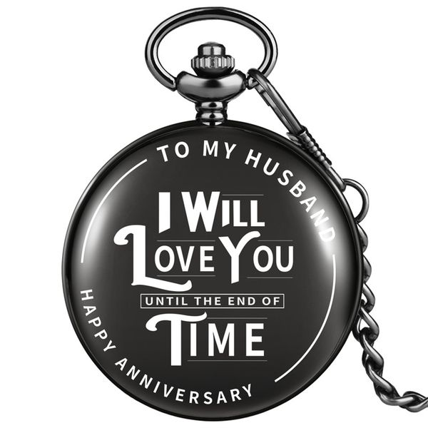 creative to my husband watch i will love you till the end of time men's analog quartz pocket watches with pendant chain anniversary gif, Slivery;golden
creative to my husband watch i will love you till the end of time men's analog quartz pocket watches with pendant chain anniversary gif, Slivery;golden