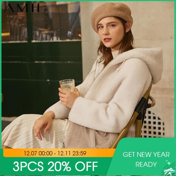 amii minimalism winter coat women fashion 100%wool patchwork hooded zipper female jacket causal thick women's coat 12030525, Black
amii minimalism winter coat women fashion 100%wool patchwork hooded zipper female jacket causal thick women's coat 12030525, Black