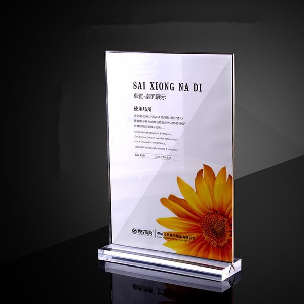 frames 5pcs/pack clear acrylic t-type table card advertising poster display stand holder racks a5(14.8*21cm)
frames 5pcs/pack clear acrylic t-type table card advertising poster display stand holder racks a5(14.8*21cm)