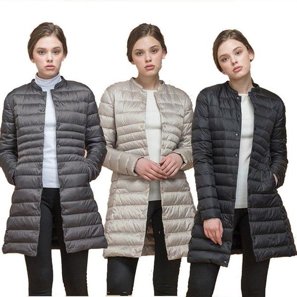 women parkas winter warm thick padded cotton and ultra light duck down long jacket overcoat slim solid lightweight coats, Black
women parkas winter warm thick padded cotton and ultra light duck down long jacket overcoat slim solid lightweight coats, Black