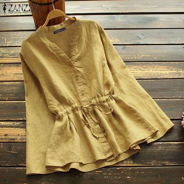 women's blouses & shirts plus size spring blouse zanzea 2021 kaftan lace up casual long sleeve blusas female v neck tunic s-5xl, White
women's blouses & shirts plus size spring blouse zanzea 2021 kaftan lace up casual long sleeve blusas female v neck tunic s-5xl, White