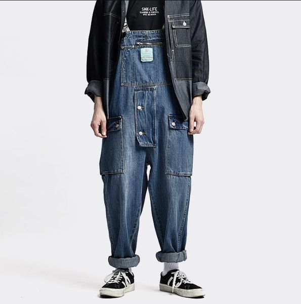 men's jeans men's jumpsuits mens loose casual wide leg denim cargo pants trendy baggy big pocket overalls trousers male bottoms1, Blue
men's jeans men's jumpsuits mens loose casual wide leg denim cargo pants trendy baggy big pocket overalls trousers male bottoms1, Blue