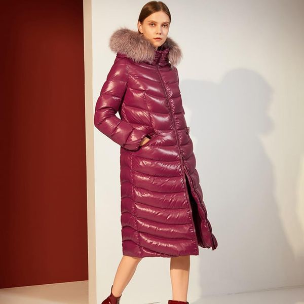 winter big turtleneck real shiny hooed duck jackets women's coat long down jacket was thin plus thick parkas f1993, Black
winter big turtleneck real shiny hooed duck jackets women's coat long down jacket was thin plus thick parkas f1993, Black