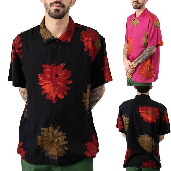 2020 summer men flower printed shirts casual short sleeve lapel shirt vintage hawaiian beach shirt loose streetwear camisa s-3xl1, White;black
2020 summer men flower printed shirts casual short sleeve lapel shirt vintage hawaiian beach shirt loose streetwear camisa s-3xl1, White;black
