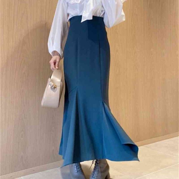 Skirts 2022 Winter Women Jupes Japanese Temperament Mujer Faldas High Waist Irregular Slim Solid Mermaid Skirt AR36, Black
Skirts 2022 Winter Women Jupes Japanese Temperament Mujer Faldas High Waist Irregular Slim Solid Mermaid Skirt AR36, Black