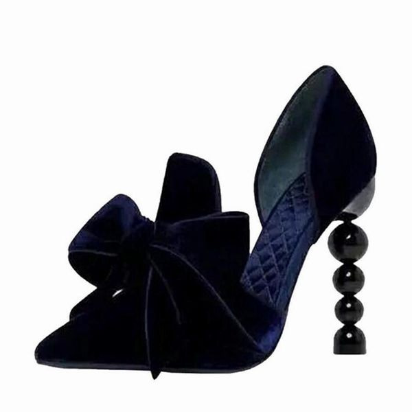 designer heel women pumps pearl decor 9cm high heels pointed toe bowknot velvet stiletto prom dress shoes woman, Black
designer heel women pumps pearl decor 9cm high heels pointed toe bowknot velvet stiletto prom dress shoes woman, Black