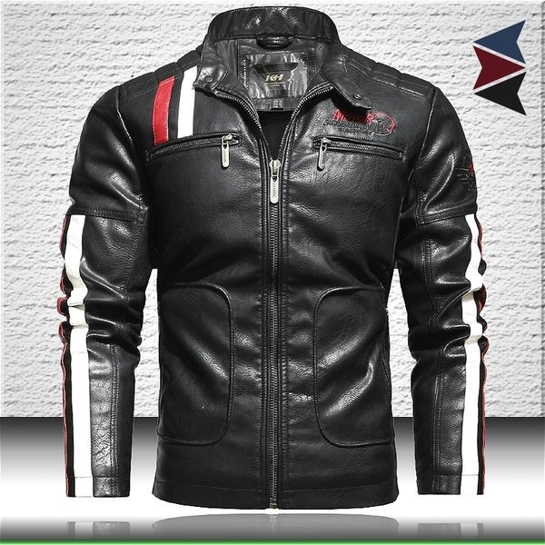 men motorcycle leather jacket trendy new faux leather jacket mens bomber jacket with embroidery epaulet biker leather coat 201114, Black;brown 
men motorcycle leather jacket trendy new faux leather jacket mens bomber jacket with embroidery epaulet biker leather coat 201114, Black;brown