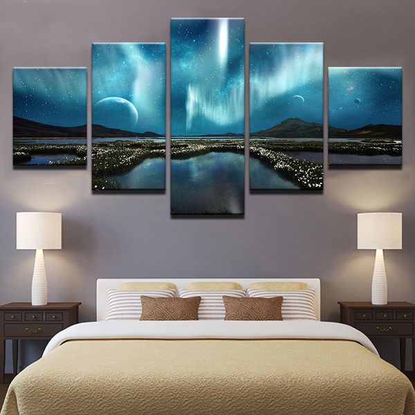 5 piece wall art painting starry night sky prints on canvas the landscape pictures for home modern decoration print decor for living room
5 piece wall art painting starry night sky prints on canvas the landscape pictures for home modern decoration print decor for living room