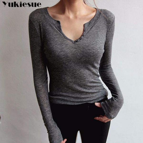 t shirt for women 2020 v neck long sleeve tees female casual button blusas femininas t-shirt women's t-shirts1, White
t shirt for women 2020 v neck long sleeve tees female casual button blusas femininas t-shirt women's t-shirts1, White