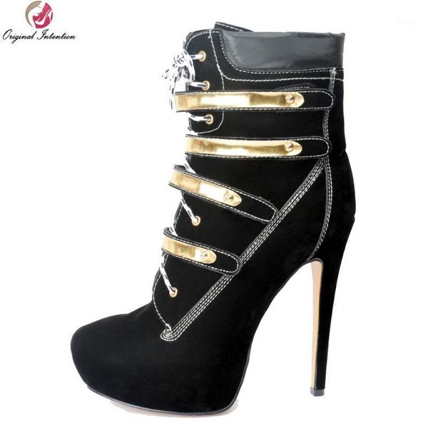 boots original intention cool women ankle platform round toe thin heel high-quality black shoes woman plus eu size 34-461
boots original intention cool women ankle platform round toe thin heel high-quality black shoes woman plus eu size 34-461
