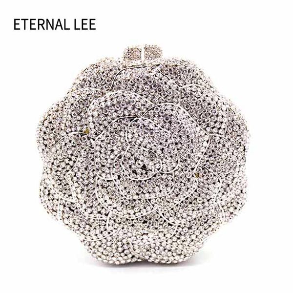 eternal lee 3d flower shape diamond purse luxury silver handbag women designer rhinestones evening party bag bolso mujer
eternal lee 3d flower shape diamond purse luxury silver handbag women designer rhinestones evening party bag bolso mujer