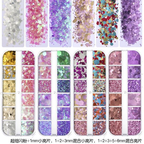 nail glitter charm art sequins 12 grid boxed gold and silver flakes 3d pallette powder patch set nails supplies, Silver;gold
nail glitter charm art sequins 12 grid boxed gold and silver flakes 3d pallette powder patch set nails supplies, Silver;gold