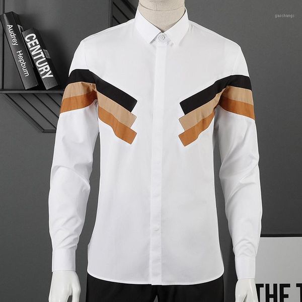 100% pure cotton men shirt trendy long sleeve slim patchwork camisas social masculina casual business male dress shirts1, White;black
100% pure cotton men shirt trendy long sleeve slim patchwork camisas social masculina casual business male dress shirts1, White;black