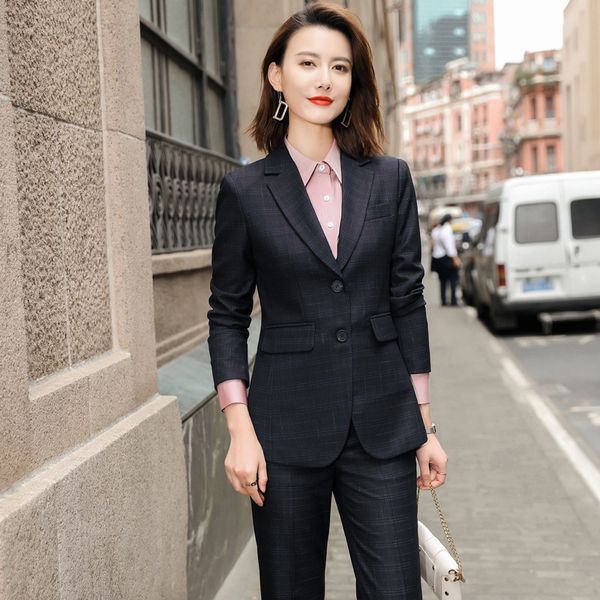 autumn winter new ol classic long sleeve office interviewee sales formal work business suit ladies jacket and pant set q1215, White;black
autumn winter new ol classic long sleeve office interviewee sales formal work business suit ladies jacket and pant set q1215, White;black