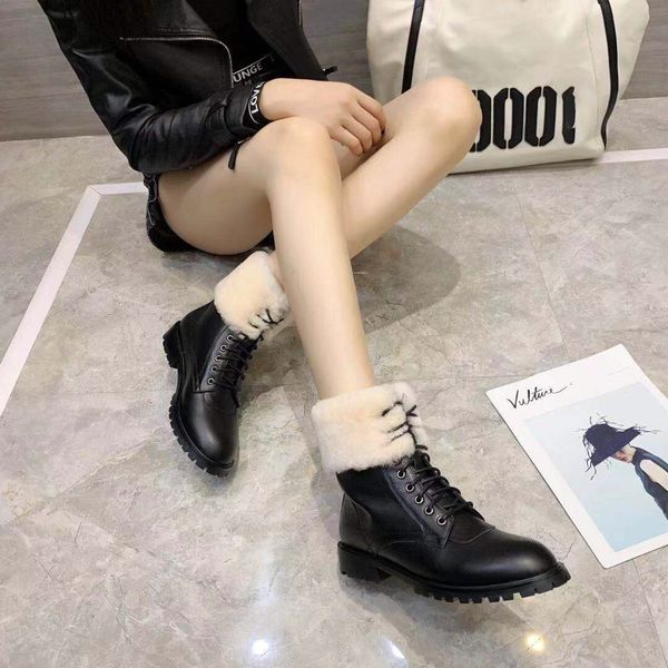 designer womens boots luxury black plush leather lace-up round head flat heel with box size 35-39
designer womens boots luxury black plush leather lace-up round head flat heel with box size 35-39