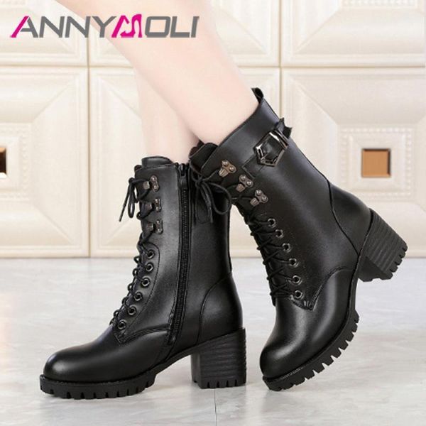 boots annymoli natural wool fur high heel motorcycle real leather women shoes buckle zip mid calf lace up ladies 431, Black
boots annymoli natural wool fur high heel motorcycle real leather women shoes buckle zip mid calf lace up ladies 431, Black