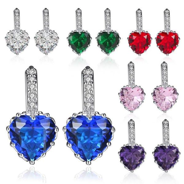 fashion heart shape earrings crystal small hoop zirconia for women brincos aretes de mujer bijoux wedding jewellery 2021 femme, Silver
fashion heart shape earrings crystal small hoop zirconia for women brincos aretes de mujer bijoux wedding jewellery 2021 femme, Silver