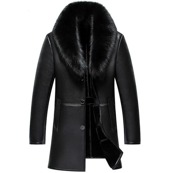 men's fur & faux 2021 russian winter collar leather jacket men business casual long windbreaker coat male thicken jackets plus size m-4, Black
men's fur & faux 2021 russian winter collar leather jacket men business casual long windbreaker coat male thicken jackets plus size m-4, Black