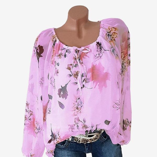 oversized chiffon blouse women shirts casual slash neck transparent long sleeve ladies floral print blouses femme no lined, White
oversized chiffon blouse women shirts casual slash neck transparent long sleeve ladies floral print blouses femme no lined, White