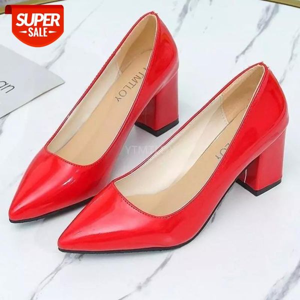 Plus Size 33-43 Women Dress Shoes Pointed Toe Square Heeled Pumps High Heels Patent Leather Ladies Zapatos Mujer Slip-On #XV97, Black
Plus Size 33-43 Women Dress Shoes Pointed Toe Square Heeled Pumps High Heels Patent Leather Ladies Zapatos Mujer Slip-On #XV97, Black