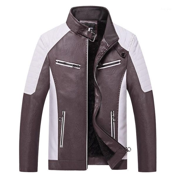 men's leather jacket winter autumn male stand collar patchwork motorcycle coat mens pu slim fit warm fleece jackets clothes,19821, Black
men's leather jacket winter autumn male stand collar patchwork motorcycle coat mens pu slim fit warm fleece jackets clothes,19821, Black