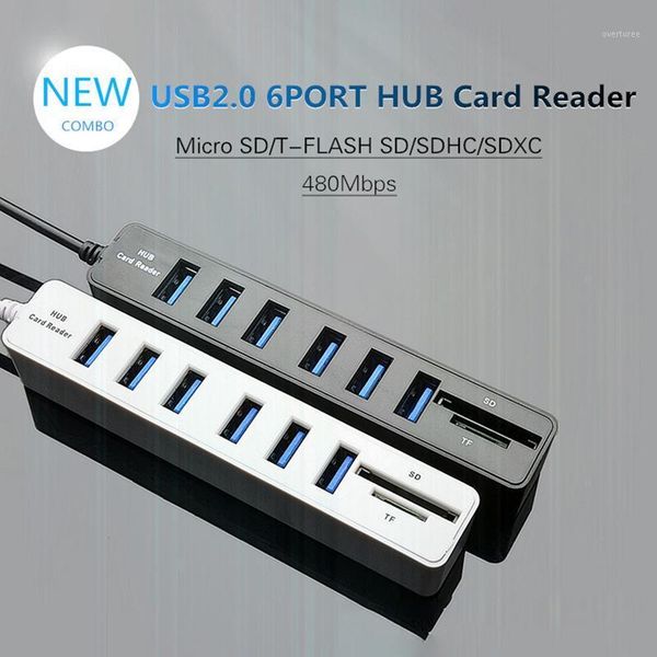 hubs usb 2.0 hub 6 ports multi splitter high speed tf sd card reader all in one computer accessory expander for pc1
hubs usb 2.0 hub 6 ports multi splitter high speed tf sd card reader all in one computer accessory expander for pc1