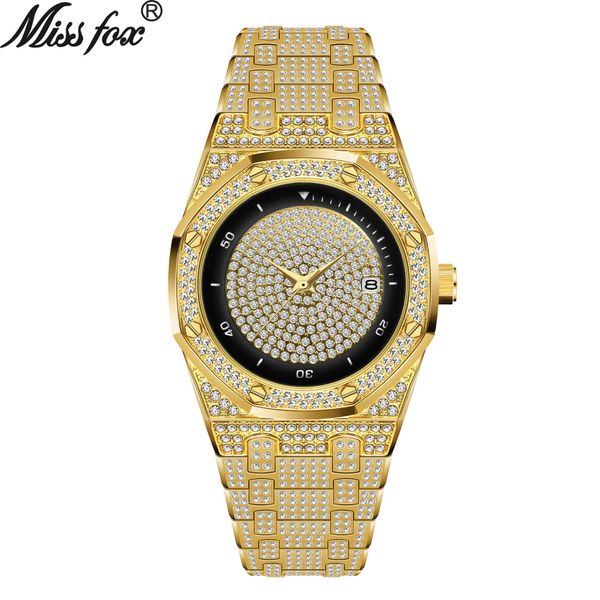 missfox brand watch high grade full diamond waterproof quartz men's watch, Slivery;brown
missfox brand watch high grade full diamond waterproof quartz men's watch, Slivery;brown