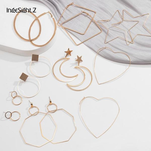 ingesight.z korean star moon drop dangle earrings simple minimalist gold color geometric hanging earrings women jewelry brincos1, Silver
ingesight.z korean star moon drop dangle earrings simple minimalist gold color geometric hanging earrings women jewelry brincos1, Silver
