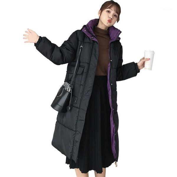 2019 thick section warm thick long section women's jacket waterproof wild winter down jacket women's slim long coat1, Black
2019 thick section warm thick long section women's jacket waterproof wild winter down jacket women's slim long coat1, Black